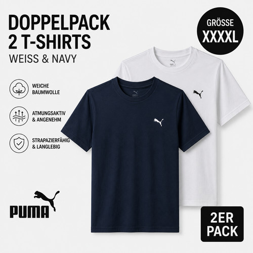 Puma herren shirt 2er pack - herren, t-shirt